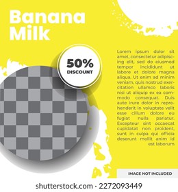 plantilla de diseño de promoción de bebidas lácteas, adecuada para diseño de promoción en medios sociales