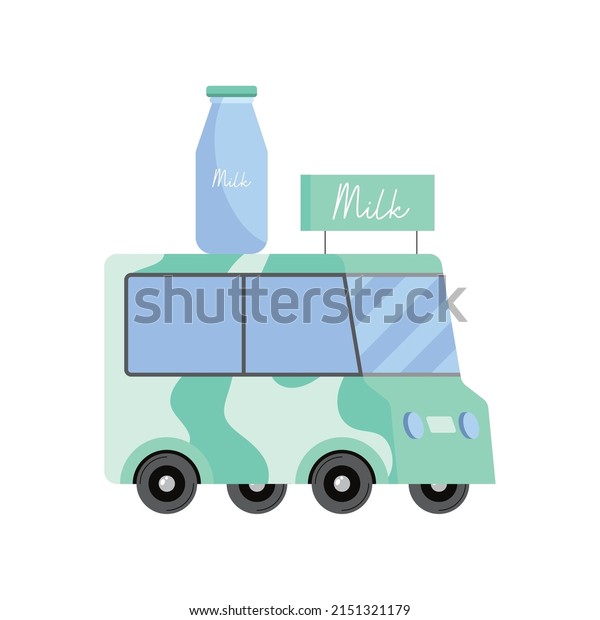 milk drink truck service\
vehicle
