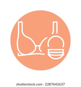 Milchtropfpolster с farbiges Zeilensymbol. Piktogramm für die Webseite.