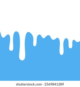 Milk drip seamless pattern. Banner seamless pattern. Milk or white liquid dripping.