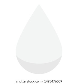 Milk drop icon. Isometric of milk drop vector icon for web design isolated on white background