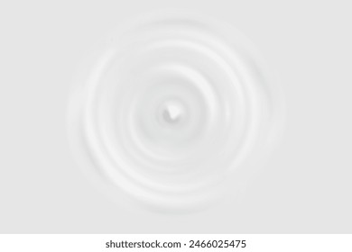 Onda de la gota de leche. Fondo blanco crema salpicadura y ondulación. Vista superior de la superficie abstracta del agua líquida. Crema cosmética o movimiento de charco de loción. Diseño de sonido de música suave. Patrón líquido de bebida láctea