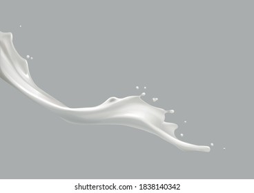 
Milk drops and splash isolated on white background.