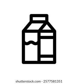 Milk. Editable stroke vector icon.