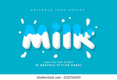 Milk Editable Text Effect Template