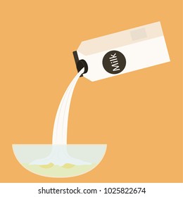 Milk and egg vector. cook vector. free space for text. wallpaper. background.