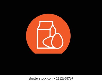 Milk egg vector design and illustration.