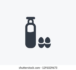Milk with eggs icon isolated on clean background. Milk with eggs icon concept drawing icon in modern style. Vector illustration for your web mobile logo app UI design.