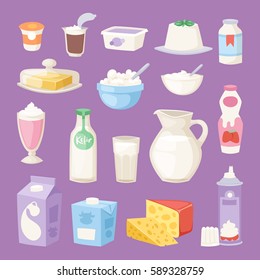 Milk everyday products vector