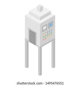 Milk factory equipment icon. Isometric of milk factory equipment vector icon for web design isolated on white background