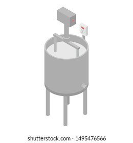 Milk factory mixer icon. Isometric of milk factory mixer vector icon for web design isolated on white background