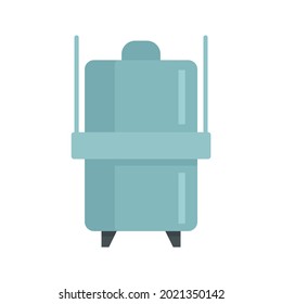 Milk factory steel tank icon. Flat illustration of milk factory steel tank vector icon isolated on white background
