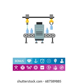 Milk factory vector icon