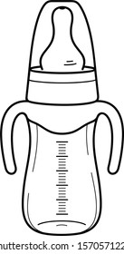 Milk feeder. Vector outline icon.