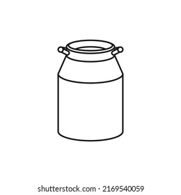 Milk flask icon. Linear image. Simple flat vector illustration on a white background.