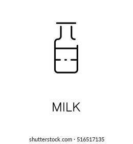 Milk flat icon. Single high quality outline symbol of milk food for web design or mobile app. Thin line signs of milk for design logo, visit card, etc. Outline pictogram of milk
