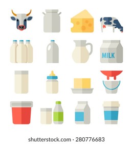 Milk Flat Icons