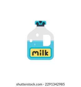 Milk flat icons. Vector illustration. Isolated icon suitable for web, infographics, interface and apps.