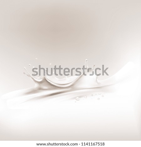 Similar – Image, Stock Photo mess Milk Bowl Drop Daub