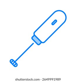 Milk frother icon. foam, latte, cappuccino, whisk, electric, creamy, tool. Vector Icon Illustration
