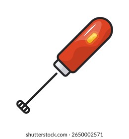 Milk frother icon. foam, latte, cappuccino, whisk, electric, creamy, tool. Vector Icon Illustration