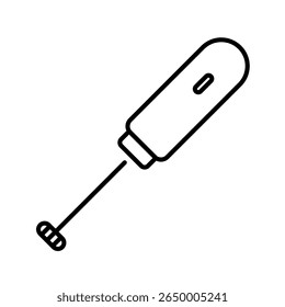 Milk frother icon. foam, latte, cappuccino, whisk, electric, creamy, tool. Vector Icon Illustration