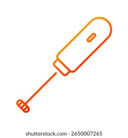Milk frother icon. foam, latte, cappuccino, whisk, electric, creamy, tool. Vector Icon Illustration