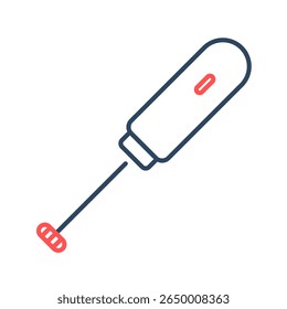 Milk frother icon. foam, latte, cappuccino, whisk, electric, creamy, tool. Vector Icon Illustration
