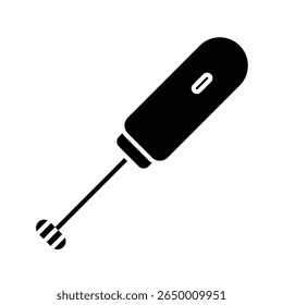 Milk frother icon. foam, latte, cappuccino, whisk, electric, creamy, tool. Vector Icon Illustration
