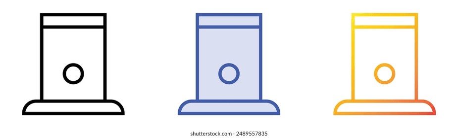 milk frother icon. Linear, Blue Fill and Gradient Style Design Isolated On White Background