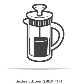 Milk frother icon transparent vector isolated