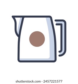 milk frothing pitcher vector icon illustration