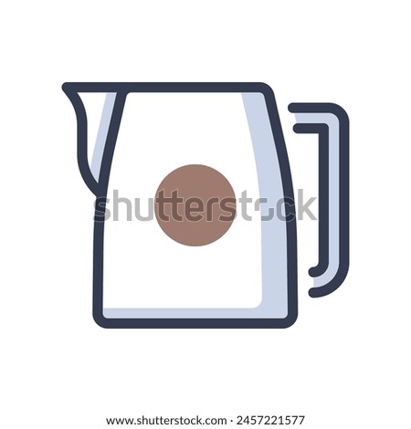 milk frothing pitcher vector icon illustration