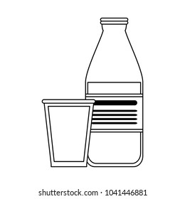 Milk glass bottle