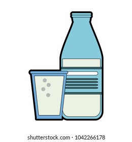 Milk glass bottle