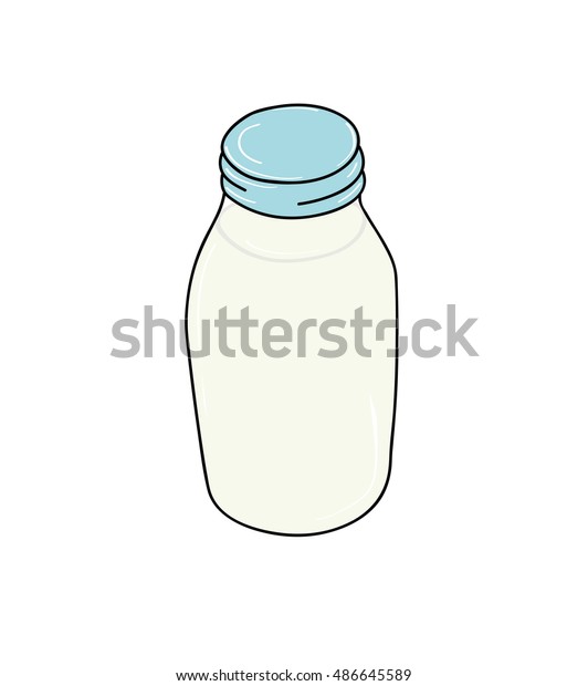 Milk Glass Bottle Vector Illustration Stock Vector Royalty Free 486645589 Shutterstock 5283