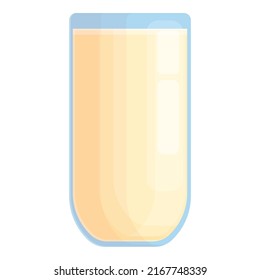 Milk glass icon cartoon vector. Cream product. Food shop
