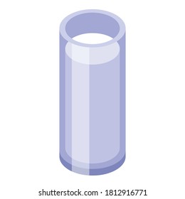 Milk glass icon. Isometric of milk glass vector icon for web design isolated on white background