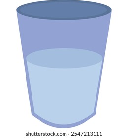 Milk in glass vector healthy drink icon