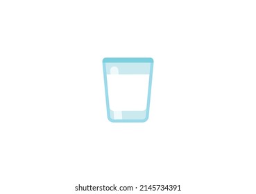 Milk Glass Vector Isolated Emoticon. Milk Glass Icon