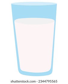 Milk glass vector isolated icon. Emoji illustration. Milk glass vector emoticon.