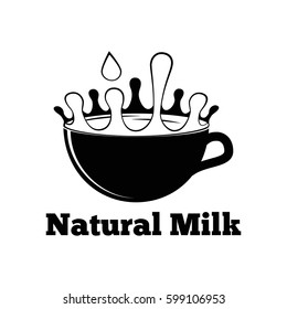 Milk Glass. World Day Of Milk. Template for cafe, shop, poster or your design. Vector Illustration Isolate On White Background