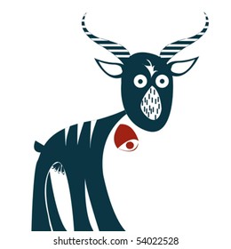 milk goat sketch, clip art