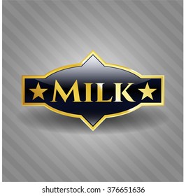 Milk gold emblem or badge