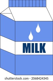 Milk, great design for any purposes. Simple vector. Vector food illustration.