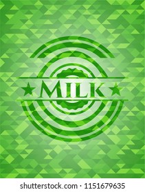 Milk green mosaic emblem