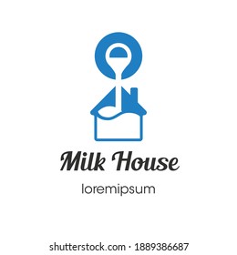 Milk House logo symbol or icon template design