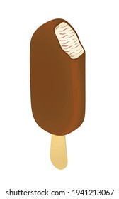 Milk ice cream. vector illustration