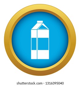 Milk icon blue vector isolated on white background for any design