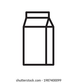 Milk icon Design Template. Illustration vector graphic. simple black outline style icon isolated on white background. Perfect for your web site design, logo, symbols of restaurants, cafe